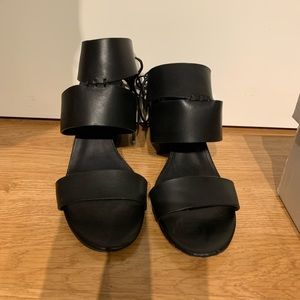 Rebecca Minkoff Black block heel sandals!!! Extremely comfortable
